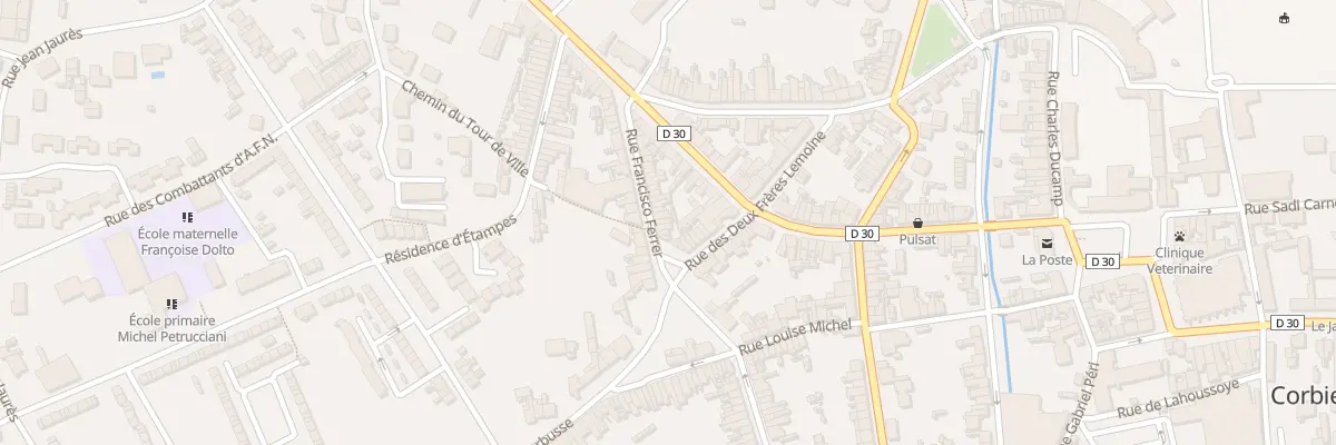 Plan du 25 Rue Francisco Ferrer à Corbie