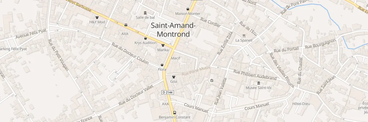 Plan du 13 Rue Porte Mutin à Saint-Amand-Montrond