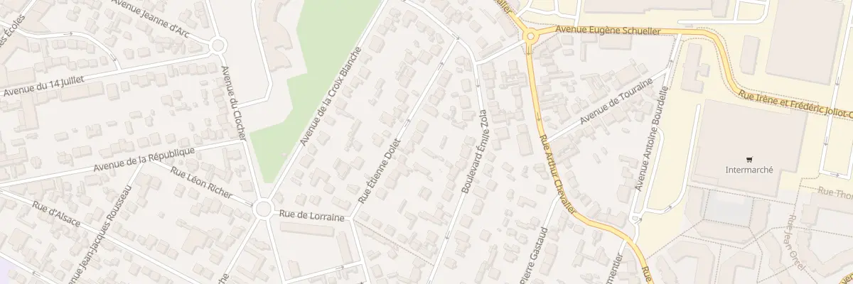 Plan du 9 Rue Etienne Dolet à Aulnay-sous-Bois