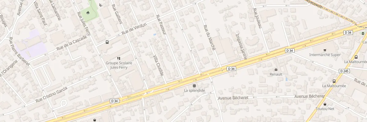 Plan du 2B Rue Pasteur au Perreux-sur-Marne