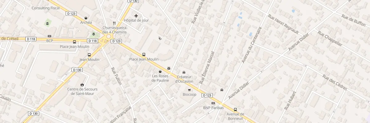 Plan du 2B Rue Viollet le Duc à Saint-Maur-des-Fossés