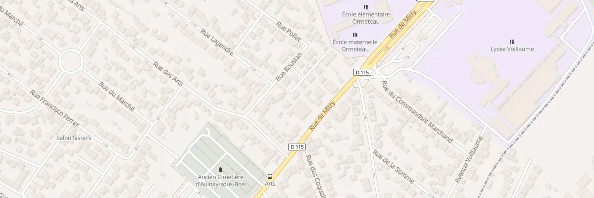 Plan du 16 Rue Roustan à Aulnay-sous-Bois