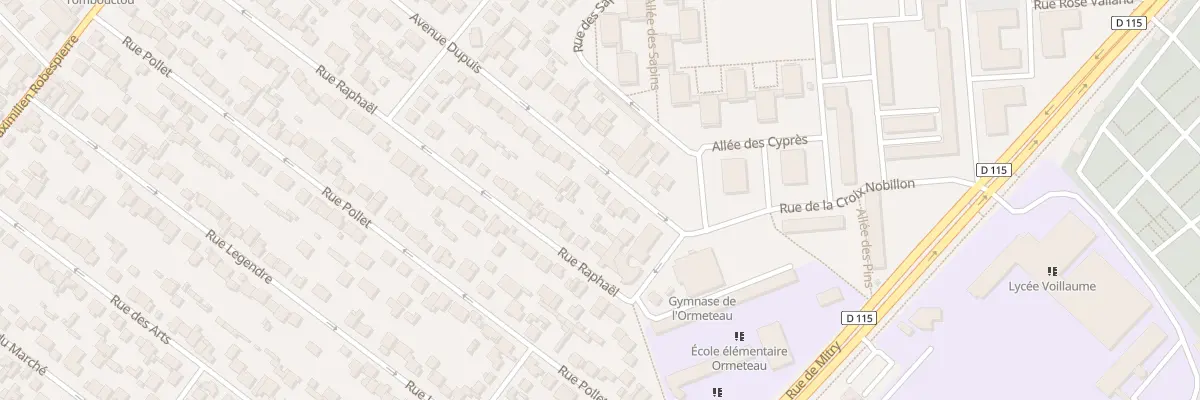 Plan du 60 Av Dupuis à Aulnay-sous-Bois