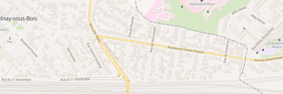 Plan du 64 Bd Charles Floquet à Aulnay-sous-Bois