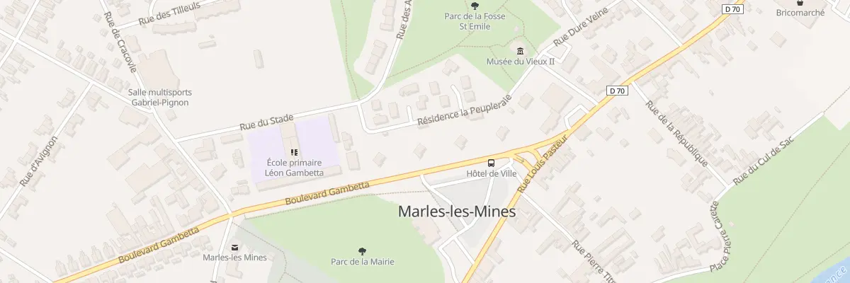 Plan du 5 Bd Gambetta à Marles-les-Mines