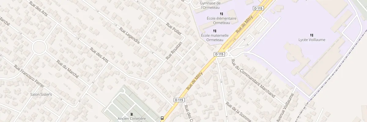 Plan du 16 Rue Roustan à Aulnay-sous-Bois