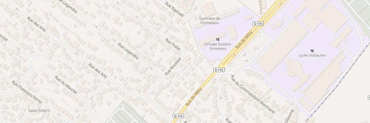 Plan du 20 Rue Roustan à Aulnay-sous-Bois