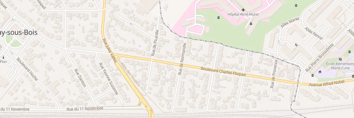 Plan du 95 Bd Charles Floquet à Aulnay-sous-Bois