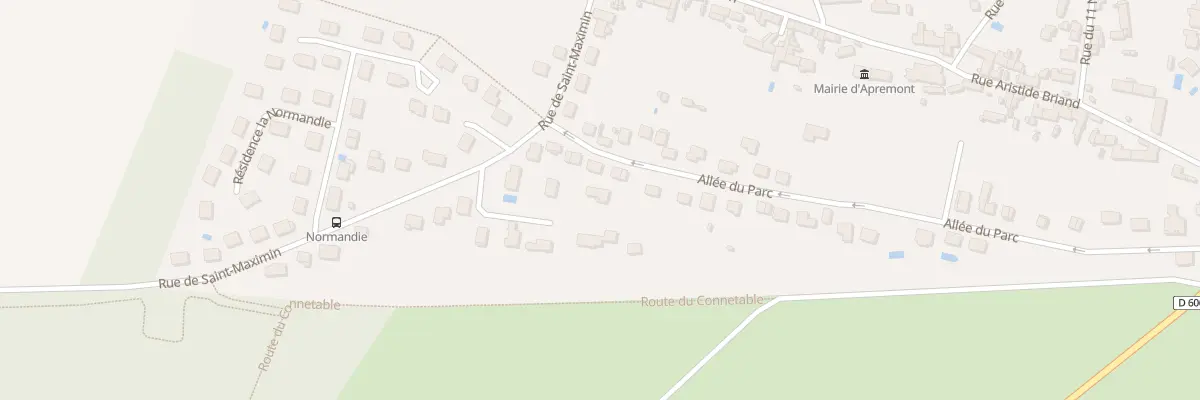 Plan du 5 All de la Chenaie à Apremont