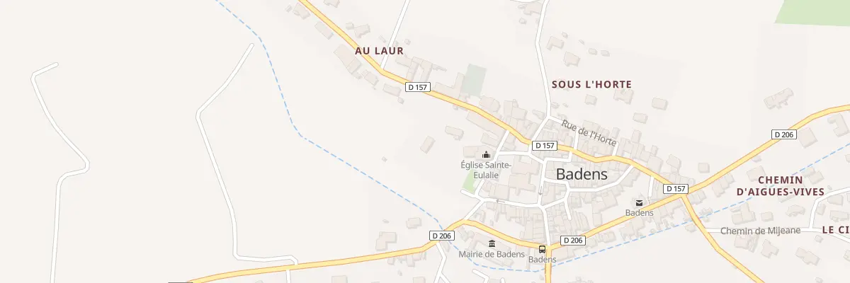 Plan du 1 Rue du Château à Badens