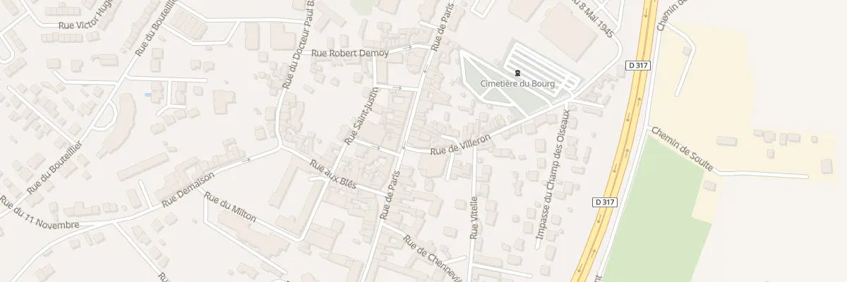 Plan du 1 Rue de Villeron à Menucourt