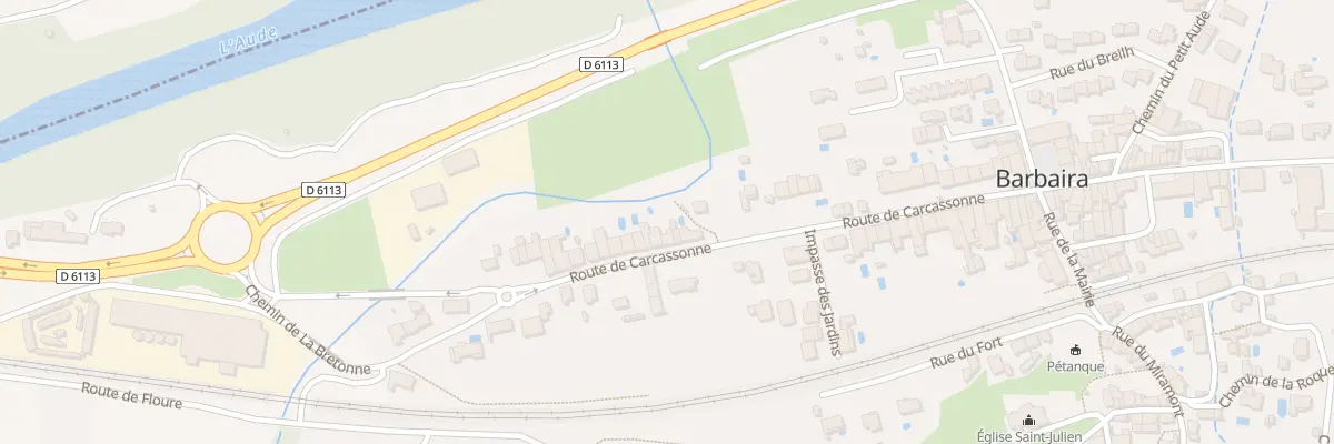 Plan du 34 Rte de Carcassonne à Barbaira