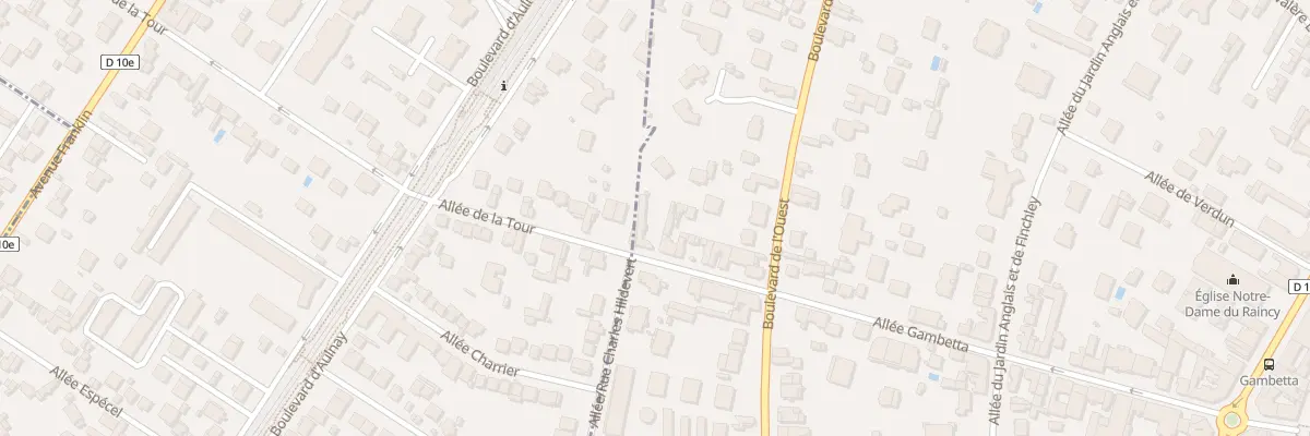 Plan du 1 All Gambetta au Raincy