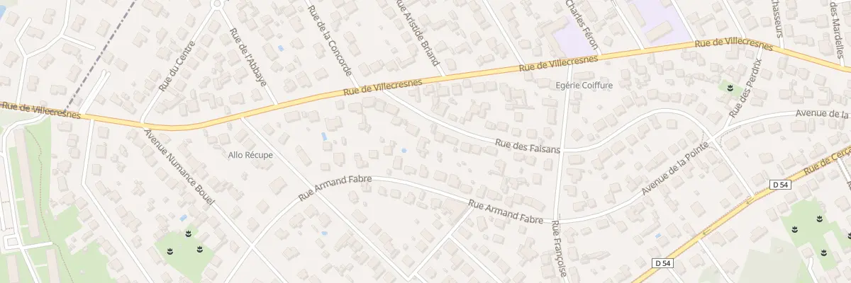 Plan du 8 Rue des Faisans à Brunoy
