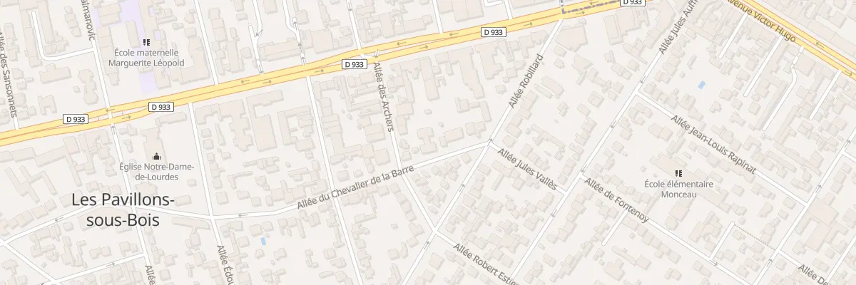 Plan du 93 All du Chevalier de la Barre aux Pavillons-sous-Bois