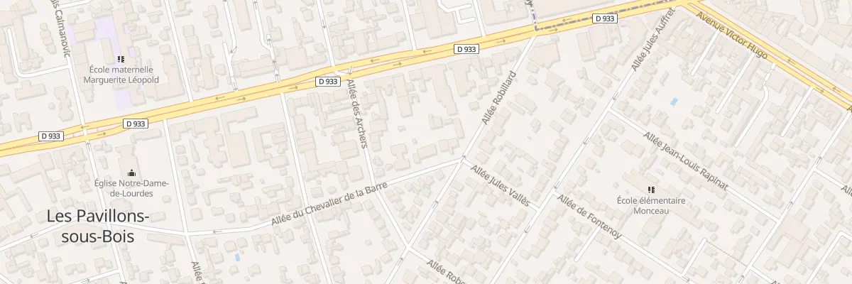 Plan du 99 All du Chevalier de la Barre aux Pavillons-sous-Bois