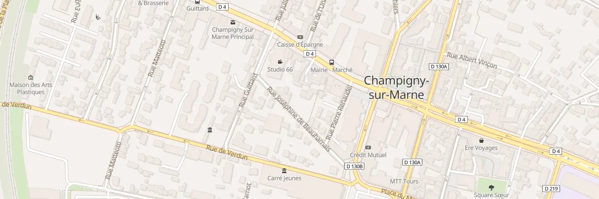 Plan du 9 Rue Joséphine de Beauharnais à Champigny-sur-Marne