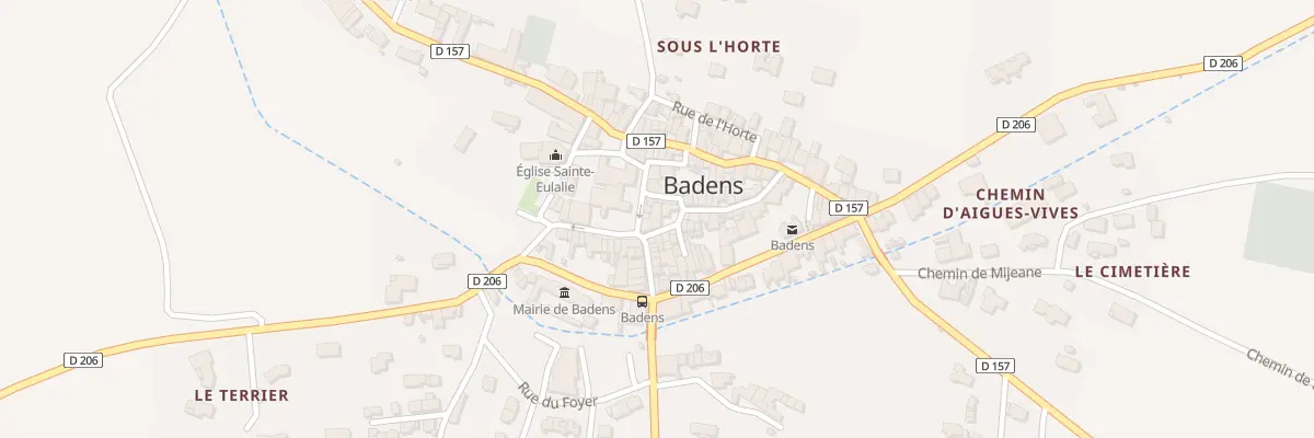 Plan du 1 Rue Basse à Badens