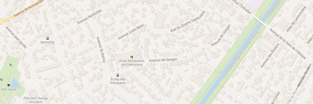 Plan du 3 Av de Gargan à Aulnay-sous-Bois