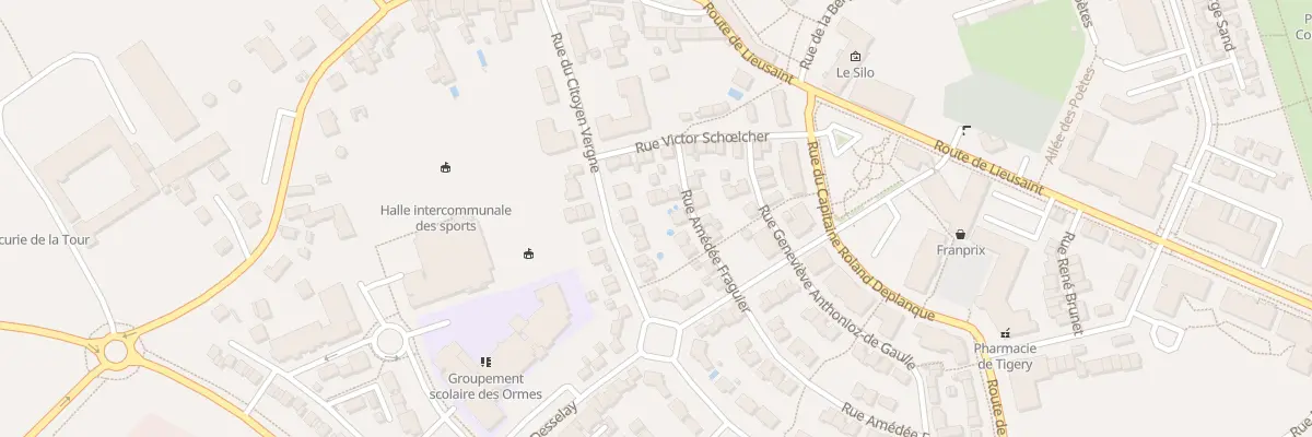 Plan du 16 Rue Victor Schoelcher à Tigery