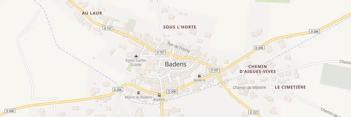 Plan du 75 Le Village à Badens