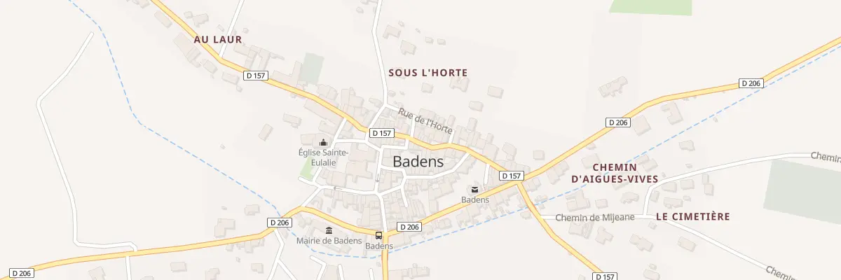 Plan du Village à Badens