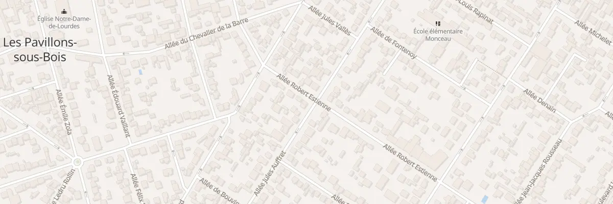Plan du 63 All Jules Auffret aux Pavillons-sous-Bois