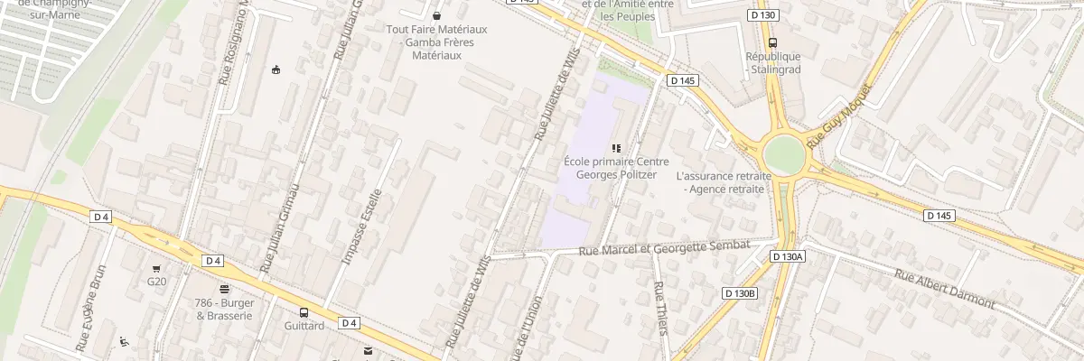 Plan du 20 Rue Juliette de Wils à Champigny-sur-Marne