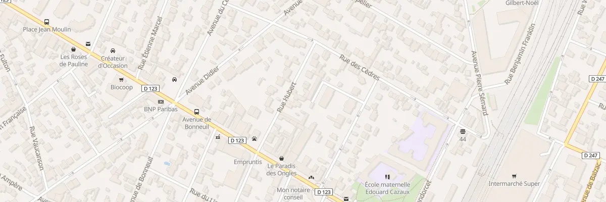 Plan du 8 Rue Hubert à Saint-Maur-des-Fossés