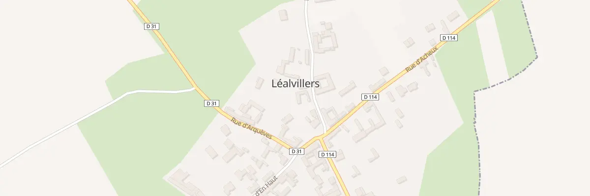 Plan du 1 Rue de Louvencourt à Léalvillers