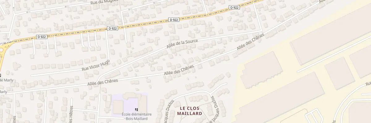 Plan du 43 All des Chênes à Marly-la-Ville