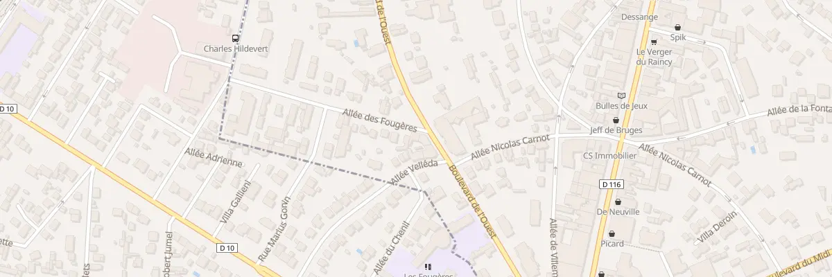 Plan du 28 All des Fougères au Raincy