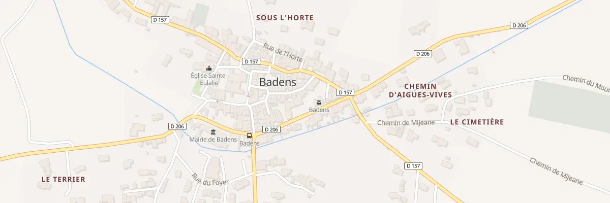 Plan du 14 Rue Basse à Badens
