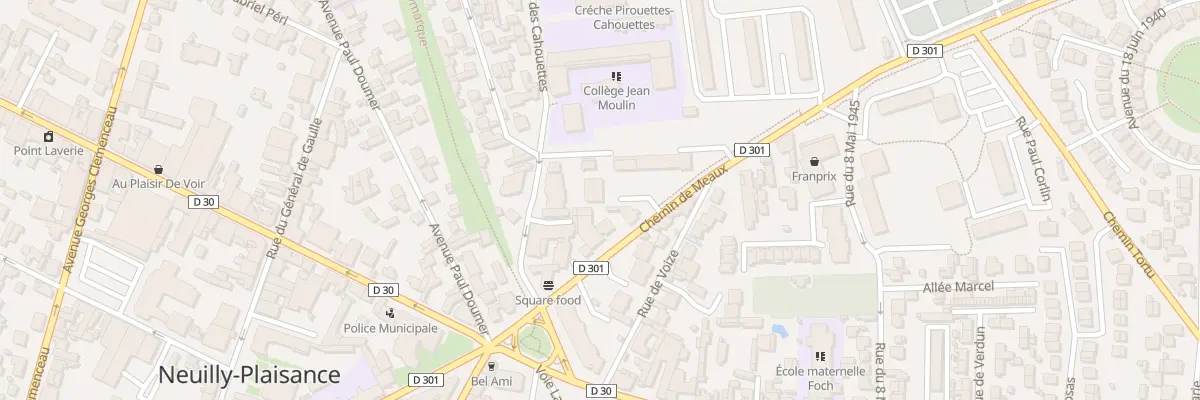 Plan du 7B Che de Meaux à Neuilly-Plaisance