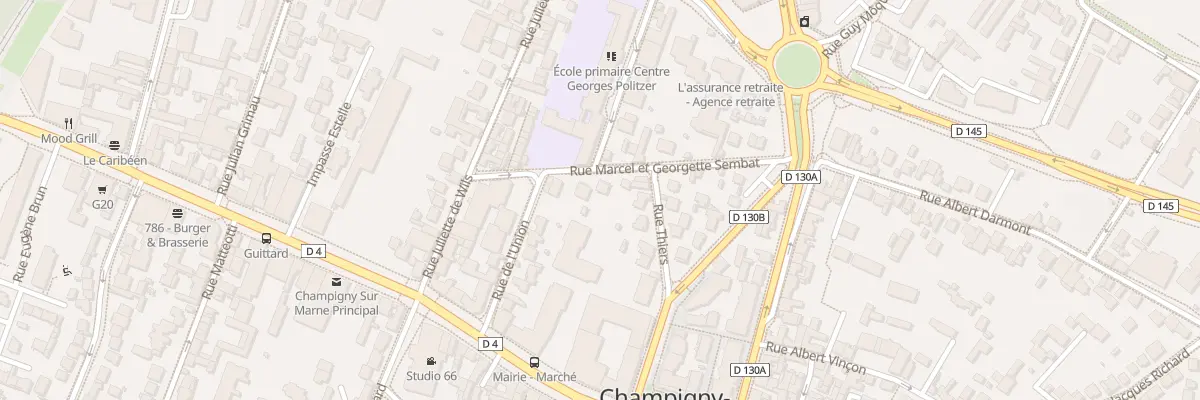 Plan du 10 Rue Marcel et Georgette Sembat à Champigny-sur-Marne