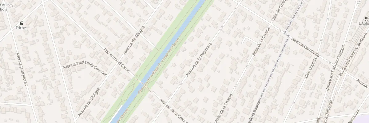 Plan du 16 Av de la Pépinière à Aulnay-sous-Bois