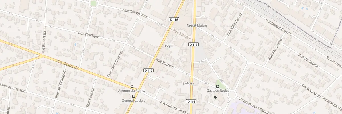 Plan du 5 Rue Pasteur à Villemomble