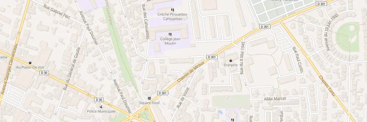 Plan du 9 Che de Meaux à Neuilly-Plaisance