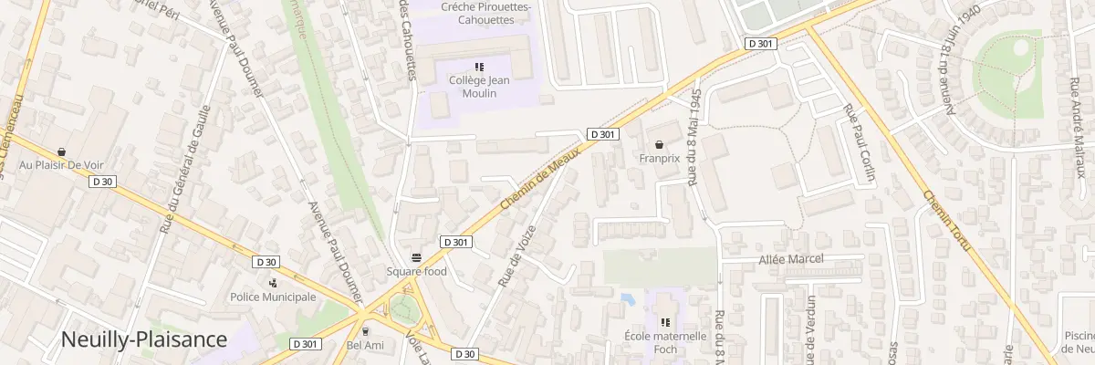 Plan du 14 Che de Meaux à Neuilly-Plaisance