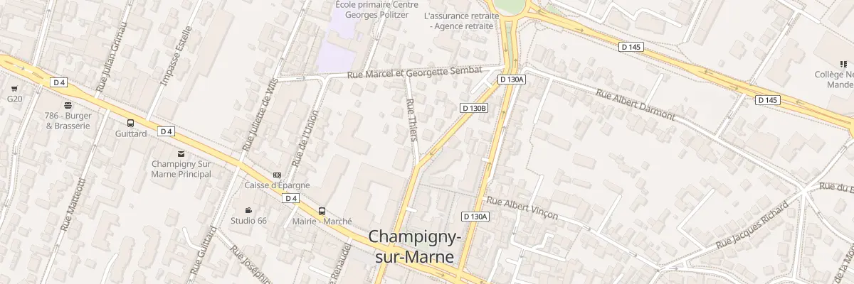 Plan du 1 Rue Gambetta à Champigny-sur-Marne