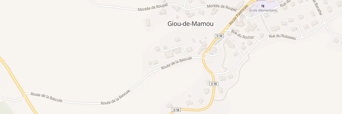 Plan du 14 Rte de la Bascule à Giou-de-Mamou
