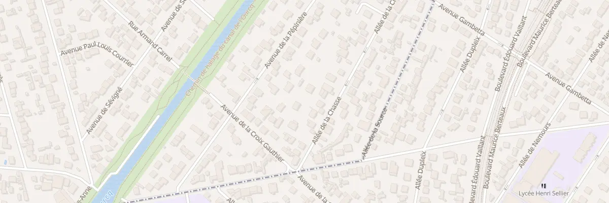 Plan du 30B All de la Chasse à Aulnay-sous-Bois