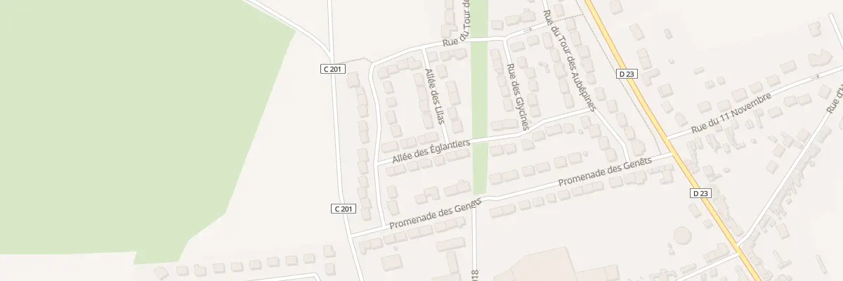 Plan du 8 All de Eglantiers à Villers-Bretonneux