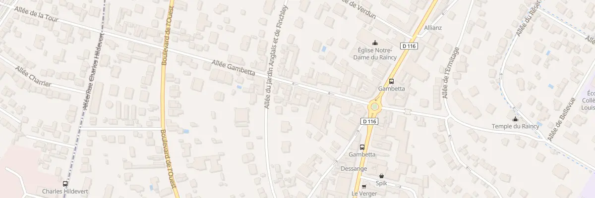 Plan du 32 All Gambetta au Raincy