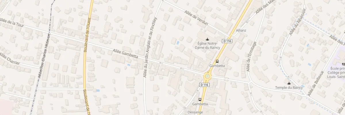 Plan du 33 All Gambetta au Raincy