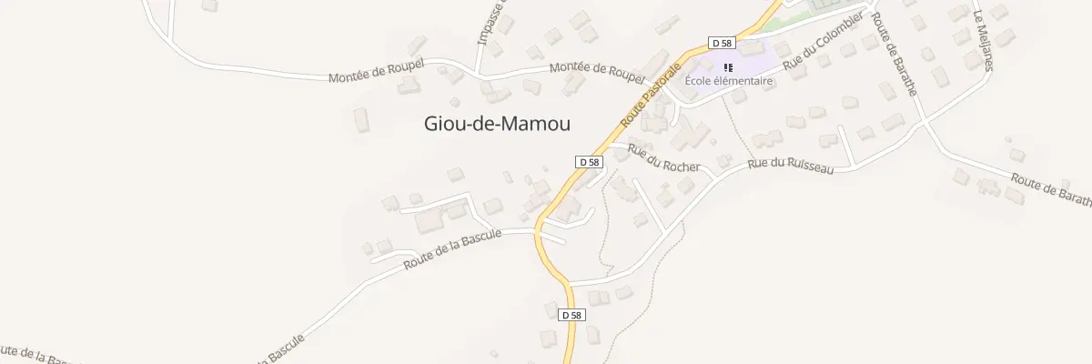Plan du 23 Rte Pastorale à Giou-de-Mamou