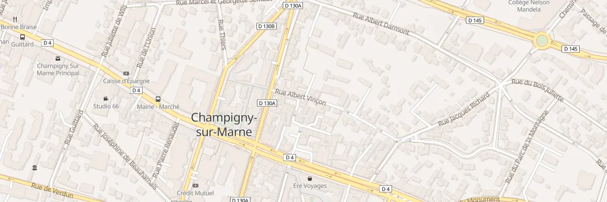 Plan du 8 Rue Albert Vinçon à Champigny-sur-Marne