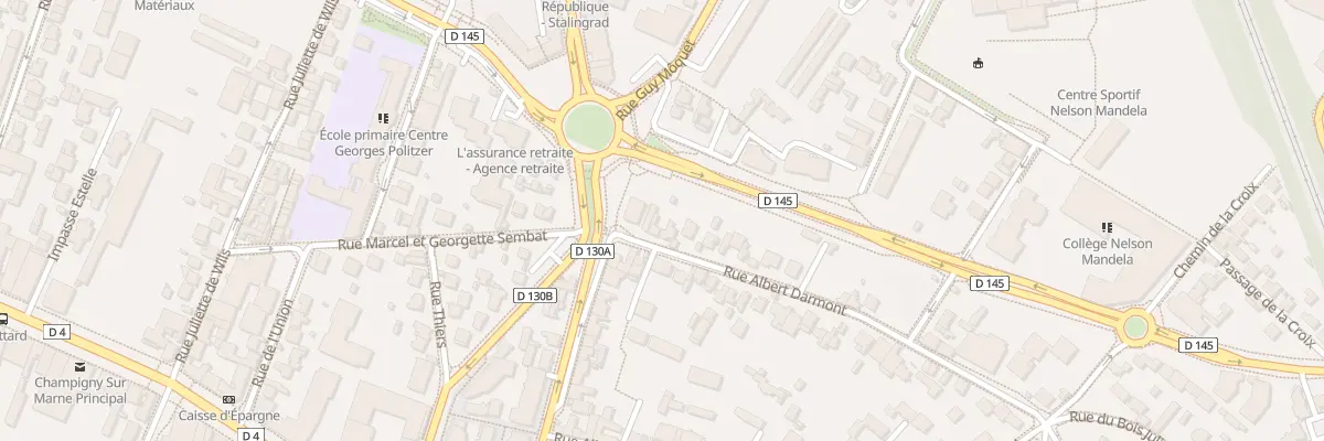 Plan du 3 Rue Albert Darmont à Champigny-sur-Marne