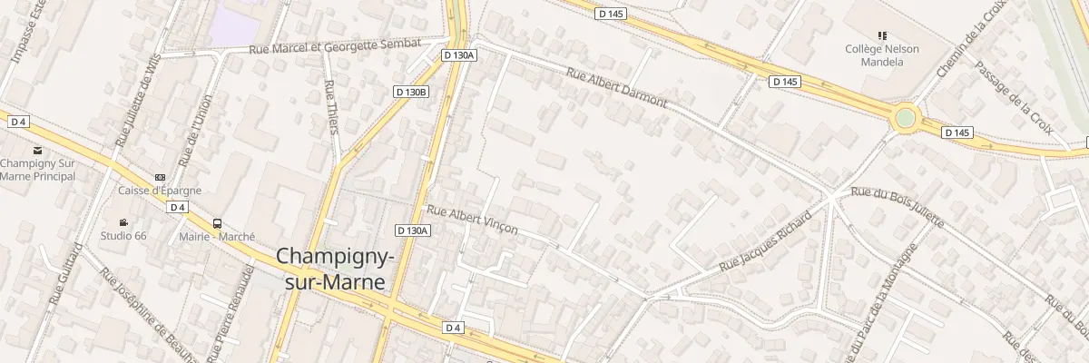 Plan du 13 Rue Albert Vinçon à Champigny-sur-Marne
