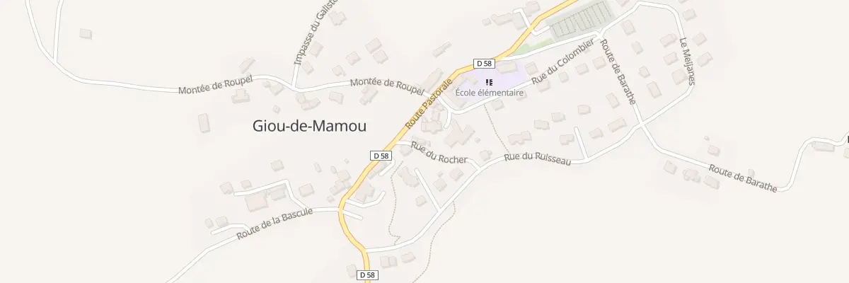Plan du 3 Rue du Rocher à Giou-de-Mamou